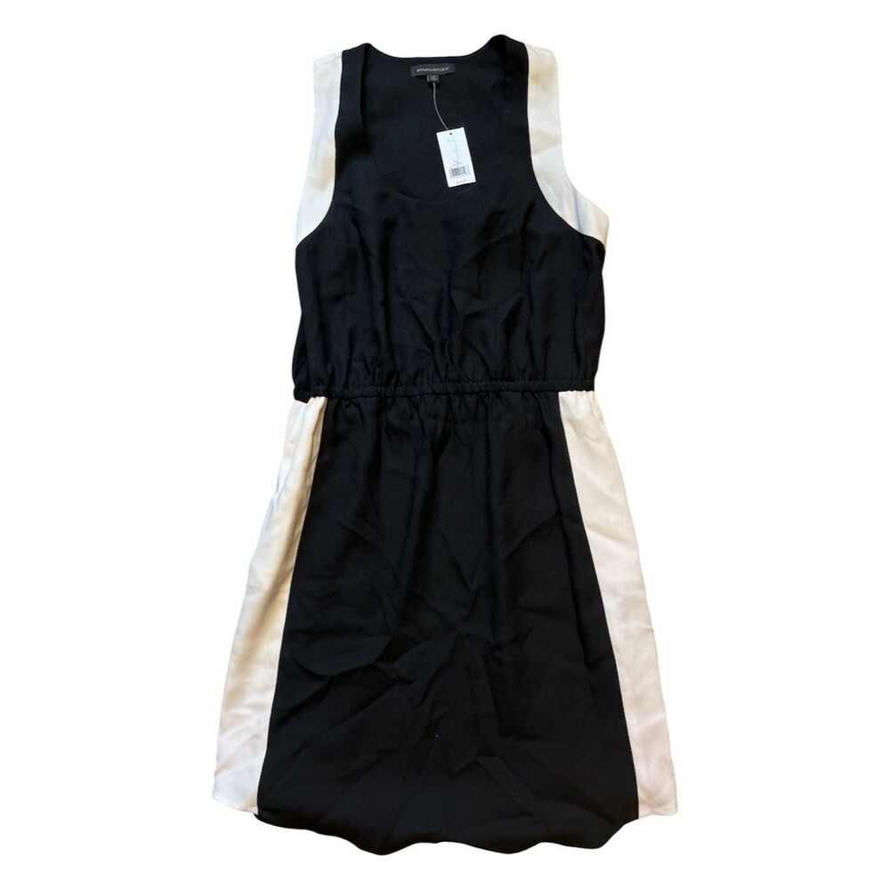 Banana Republic NWT Black White Colorblock Sleeveless Dress Size 12